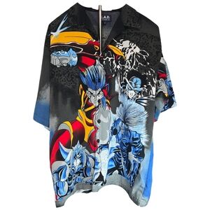 Anime' Bold Graphic Button Down Shirt -size M